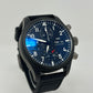 IWC Pilot's Watch Chronograph Ceramic 41 MM - Black Rubber Strap - Black Dial - IW389401