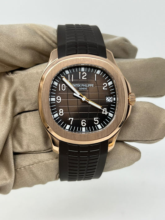 Patek Philippe Aquanaut 18ct Rose Gold 40MM - Embossed Chocolate Brown Dial - 5167R-001