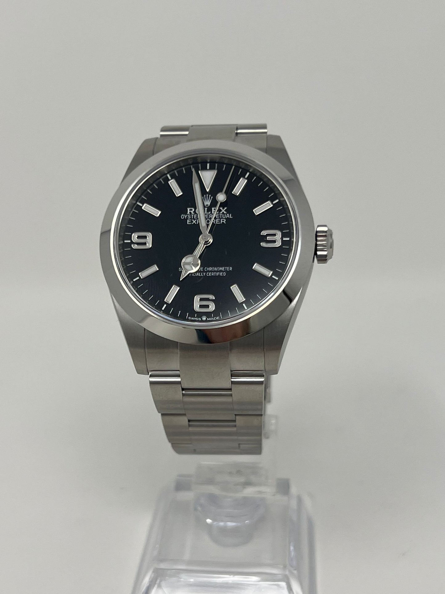 Rolex Stainless Steel Explorer Watch - 40 MM - Oyster Bracelet - Black Arabic Dial - 224270 bkiao