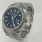 Rolex Stainless Steel and White Gold Datejust 41 Date Watch - 41 MM - Oyster Bracelet - Fluted Bezel - Blue Dial - 126334 blio