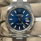 Rolex Stainless Steel and White Gold Datejust 41 Date Watch - 41 MM - Oyster Bracelet - Fluted Bezel - Blue Dial - 126334 blio