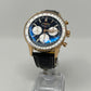 Breitling Navitimer Rose Gold 43 MM - Black Leather Strap  - Black  Dial - RB0138211B1P1