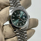 Rolex Stainless Steel Datejust 41 Date Watch - 41 MM - Jubilee Bracelet - Smooth Bezel - Mint Green Dial - 126300 mgij