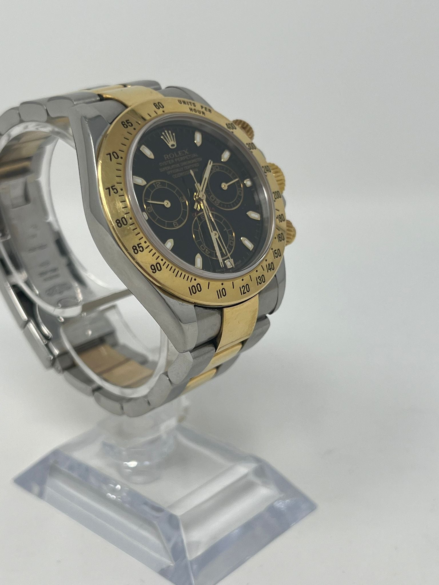 Rolex Yellow Gold And Stainless Steel Daytona 40 MM - Yellow Gold And Stainless Steel Bracelet - Black Dial - 116523 BLK