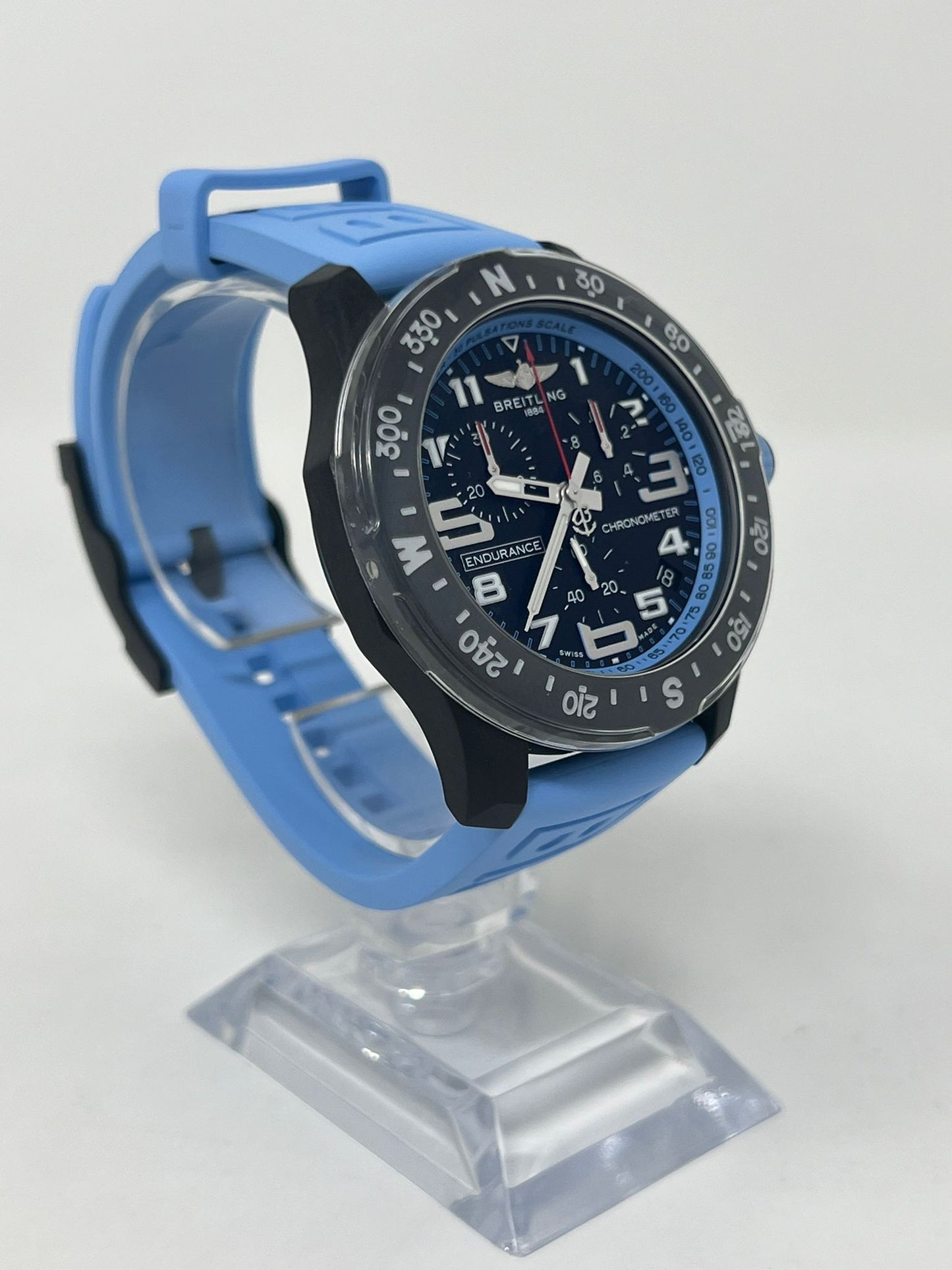 Breitling Professional Breitlight 44 MM - Light Blue Rubber Strap - Black Dial - X82310281B1S1