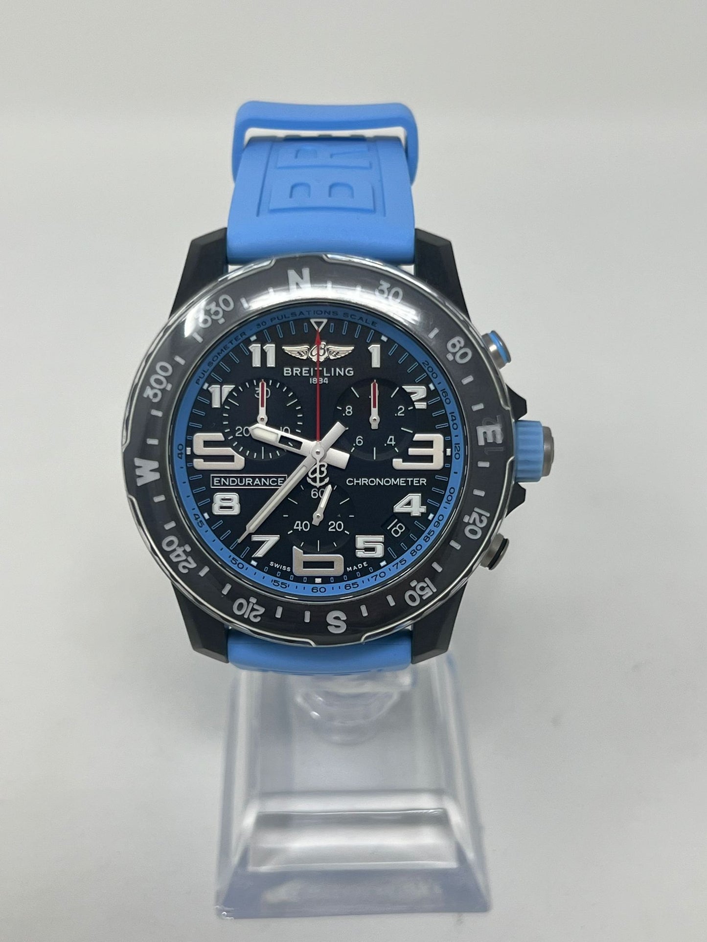 Breitling Professional Breitlight 44 MM - Light Blue Rubber Strap - Black Dial - X82310281B1S1