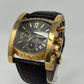 Bvlgari Assioma Yellow Gold 37 MM  - Black Leather Strap - Black Dial - AA48 G CH