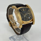 Bvlgari Assioma Yellow Gold 37 MM  - Black Leather Strap - Black Dial - AA48 G CH