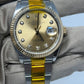 Rolex Stainless Steel And Yellow Gold Datejust - 36 MM - Oyster Bracelet - Fluted Bezel - Champagne Diamond Dial - 126233 chdogk