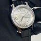 Chopard Happy Sport Stainless Steel 36 MM - Black Leather Strap - Diamond bezel - White Diamond Dial - 278559-3003