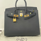 Hermès Birkin 25  -  Sellier in Noir Epsom Leather Gold Hardware)