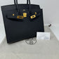 Hermès Birkin 25  -  Sellier in Noir Epsom Leather Gold Hardware