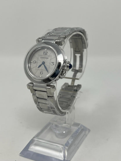 Cartier Pasha de Cartier Steel 30 MM - Steel Bracelet - Opaline Flinqué Dial - WSPA0021