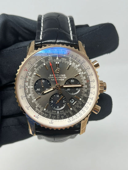 Breitling Navitimer B03 Chronograph Rattrapante 45 MM - Alligator leather strap - Anthracite dial - RB0311E61F1P1