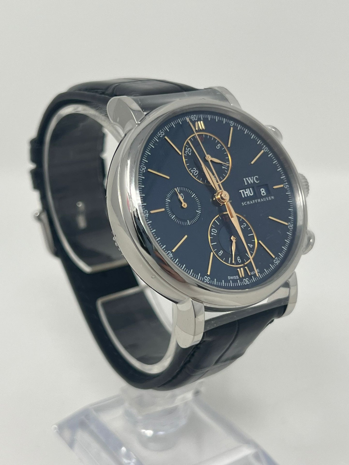 IWC Portofino - Chronograph - Steel - 42 MM - Blue Dial - IW391036  nyc watcher nyc watches