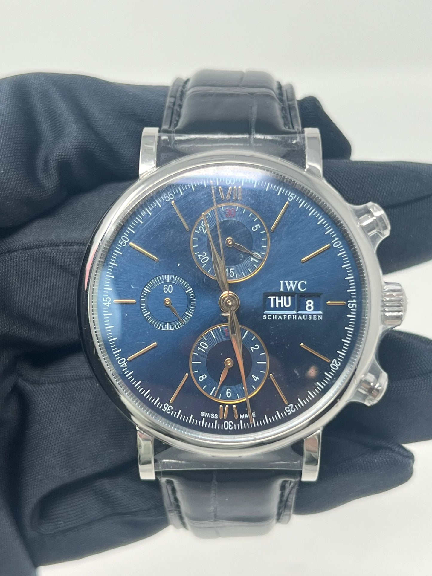 IWC Portofino - Chronograph - Steel - 42 MM - Blue Dial - IW391036  nyc watcher nyc watches