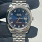 Rolex Stainless Steel and White Gold Datejust 41 Date Watch - 41 MM - Jubilee Bracelet - Fluted Bezel - Blue Diamond Dial - 126334 bldj