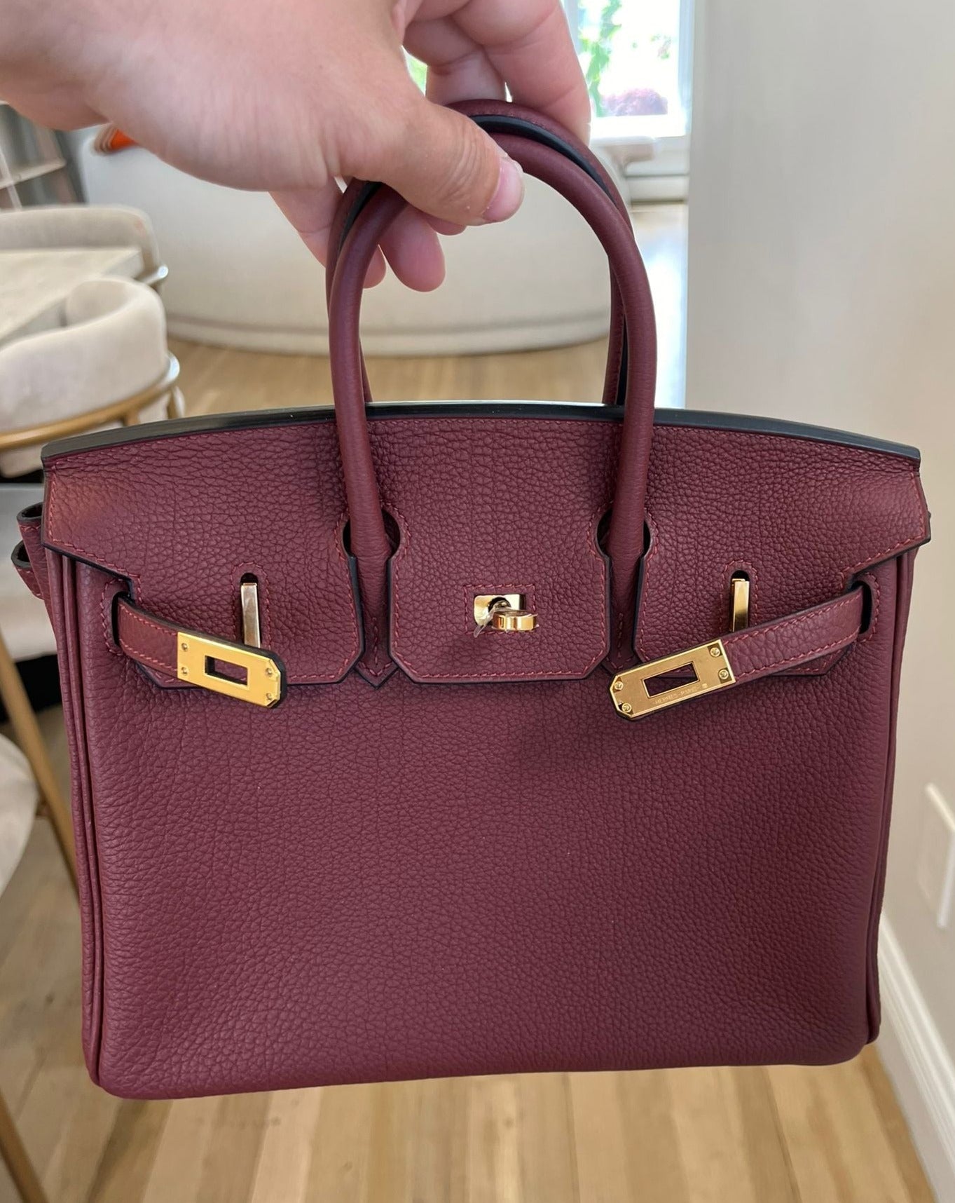 Hermès Birkin 25 &nbsp;- &nbsp;Rouge H Togo leather with Gold hardware