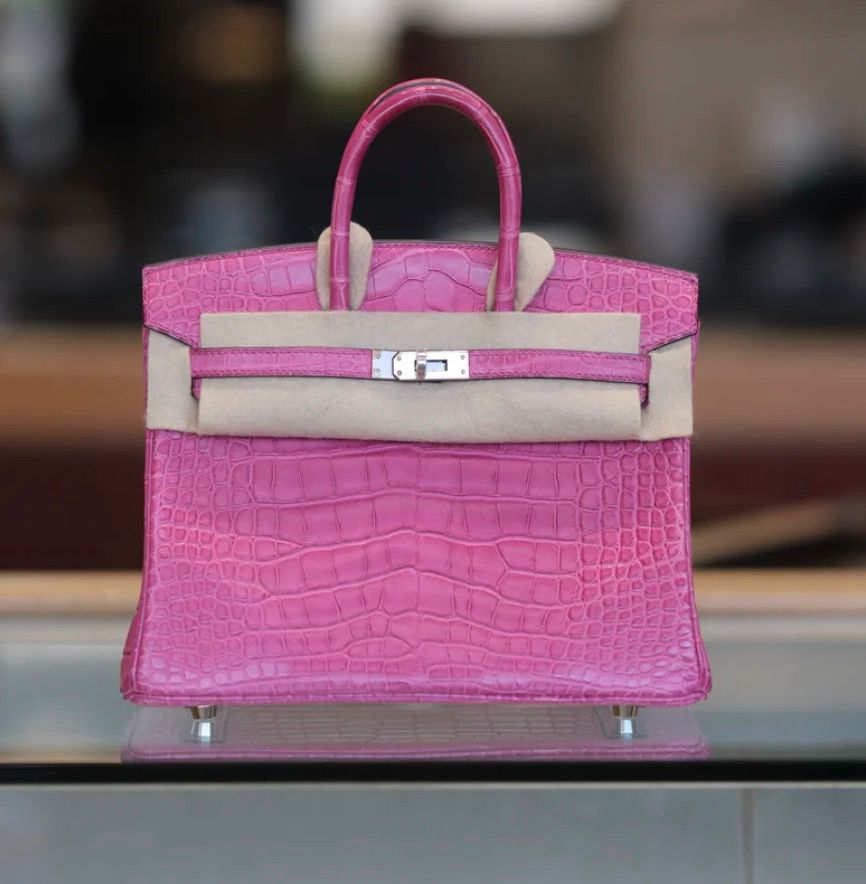 Hermès Birkin 25 - Rose Sheherazade - Matte Alligator - Palladium Hardware - B25RMAPHW