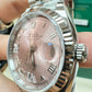 Rolex Stainless Steel And White Gold Datejust - 36 MM - Oyster Bracelet - Fluted Bezel - Pink Jubilee Roman Dial - 126234 pjdo