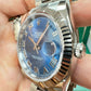 Rolex Stainless Steel and White Gold Datejust 41 Date Watch - 41 MM - Oyster Bracelet - Fluted Bezel - Blue Roman Dial - 126334 blro