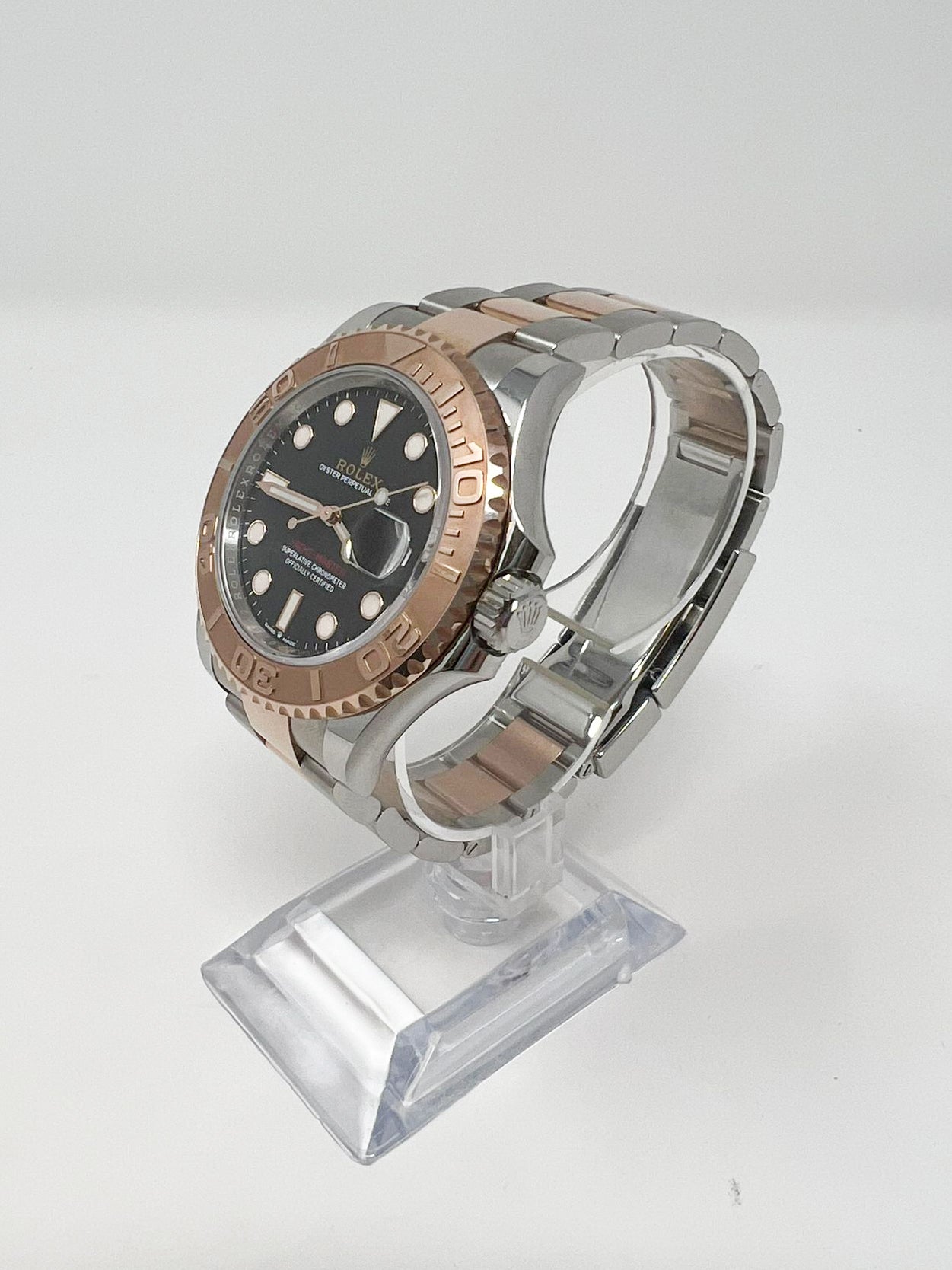 Rolex Steel and Everose Gold Yacht-Master  Watch - 40 MM - Oyster Bracelet - Black Dial - 126621 bk