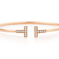 Tiffany T bracelet Pavé Diamond Wire Bangle