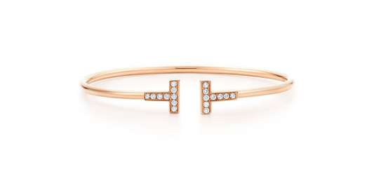 Tiffany T bracelet Pavé Diamond Wire Bangle