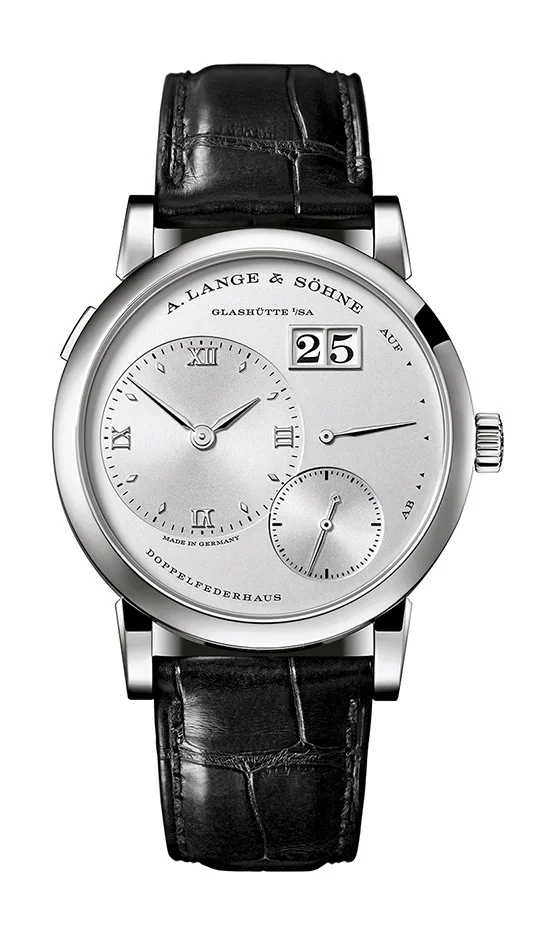 A.Lange & Söhne Lange 1 Platinum 38.5 MM - Black Leather Strap - Silver Dial - 191.025 nyc watcher nyc watches