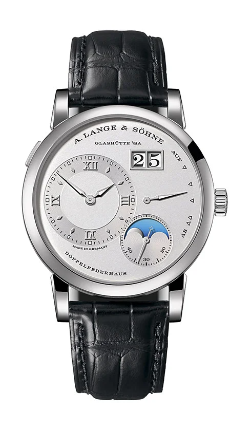 A.Lange & Söhne Lange 1 Platinum 38.5 MM - Black Leather Strap - Silver Dial - 192.025 nyc watcher nyc watches