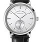 A.Lange & Söhne Saxonia Automatic White Gold 38.5 MM - Black Leather Strap - Silvery Dial - 380.027 nyc watcher nyc watches