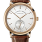 A.Lange & Söhne Saxonia Automatic Pink Gold 38.5 MM - Brown Leather Strap - Silvery Dial - 380.033 nyc watcher nyc watches