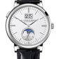 A.Lange & Söhne Saxonia Moonphase White Gold 40 MM - Black Leather Strap - Silvery Dial - 384.026 nyc watcher nyc watches