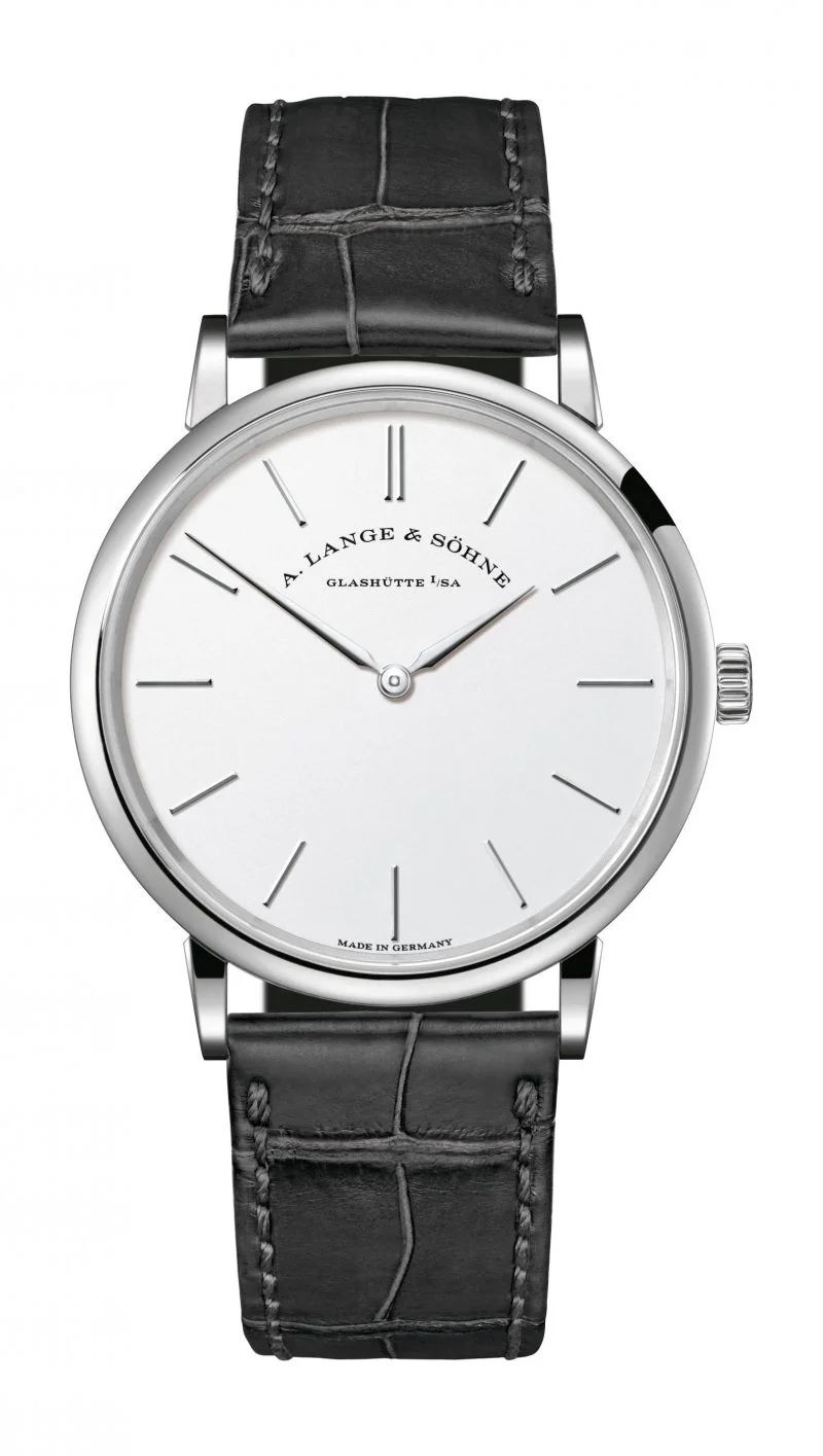 A.Lange & Söhne Saxonia Thin White Gold 37 MM - Black Leather Strap - Silvery Dial - 201.027 nyc watcher nyc watches