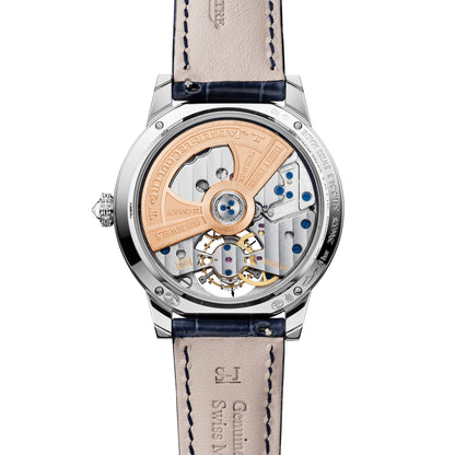 JLC - Rendez-Vous Jewellery Tourbillon - 39 MM - White Gold - Blue Diamond-Set Dial - Diamond Bezel - Blue Leather Strap - Q3413480