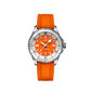 Breitling Superocean Stainless Steel 36 MM - Orange Rubber Strap - Orange Dial - A17377211O1S1