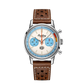 Breitling Top Time Stainless Steel 41 MM - Brown Leather Strap - Light Blue Dial - A233112A1A1X1