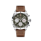 Breitling Classic AVI Stainless Steel 42 MM - Gold Brown Calfskin Strap - Green Dial - A233802A1L1X1