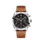 Breitling Classic AVI Stainless Steel 42 MM - Gold Brown Calfskin Strap - Black Dial - A233803A1B1X1