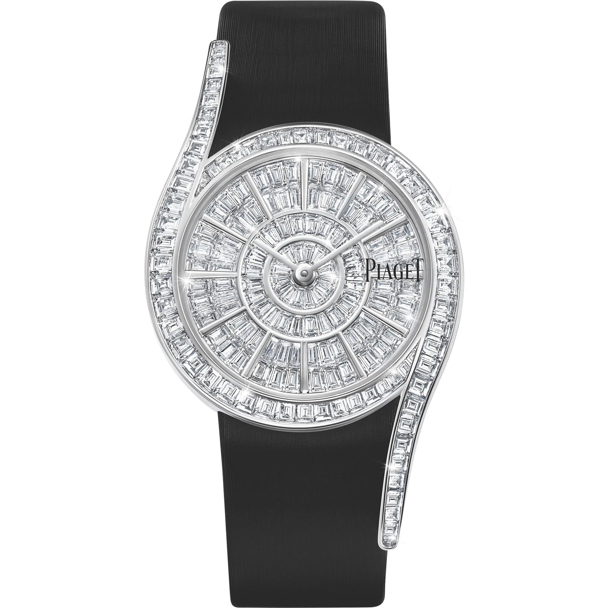 Piaget Limelight Gala - White Gold 31 MM - Black Satin Strap - Diamond Bezel - Diamond Dial - G0A38168