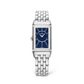 JLC - Reverso One Duetto - 40.1 MM x 20 MM - Stainless Steel - Silvered-Gray/Midnight Blue Dial - Diamond-Set Case - Stainless Steel Bracelet/Blue Leather Strap - Q334818J