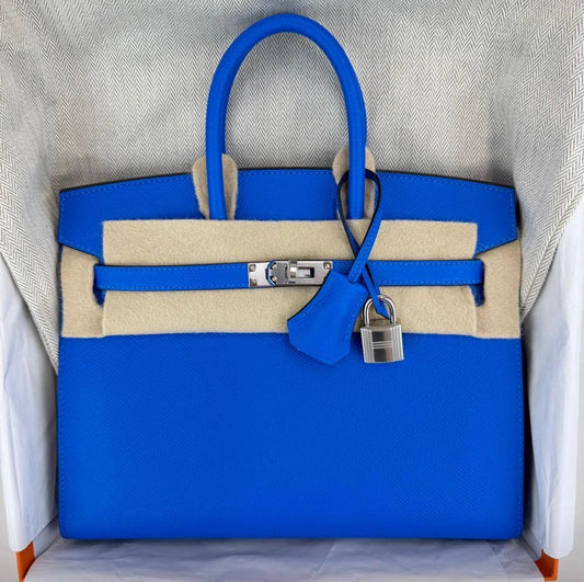 Hermès Birkin 25 - Blue Hydra - Epsom - Palladium Hardware - B25BHEPHW