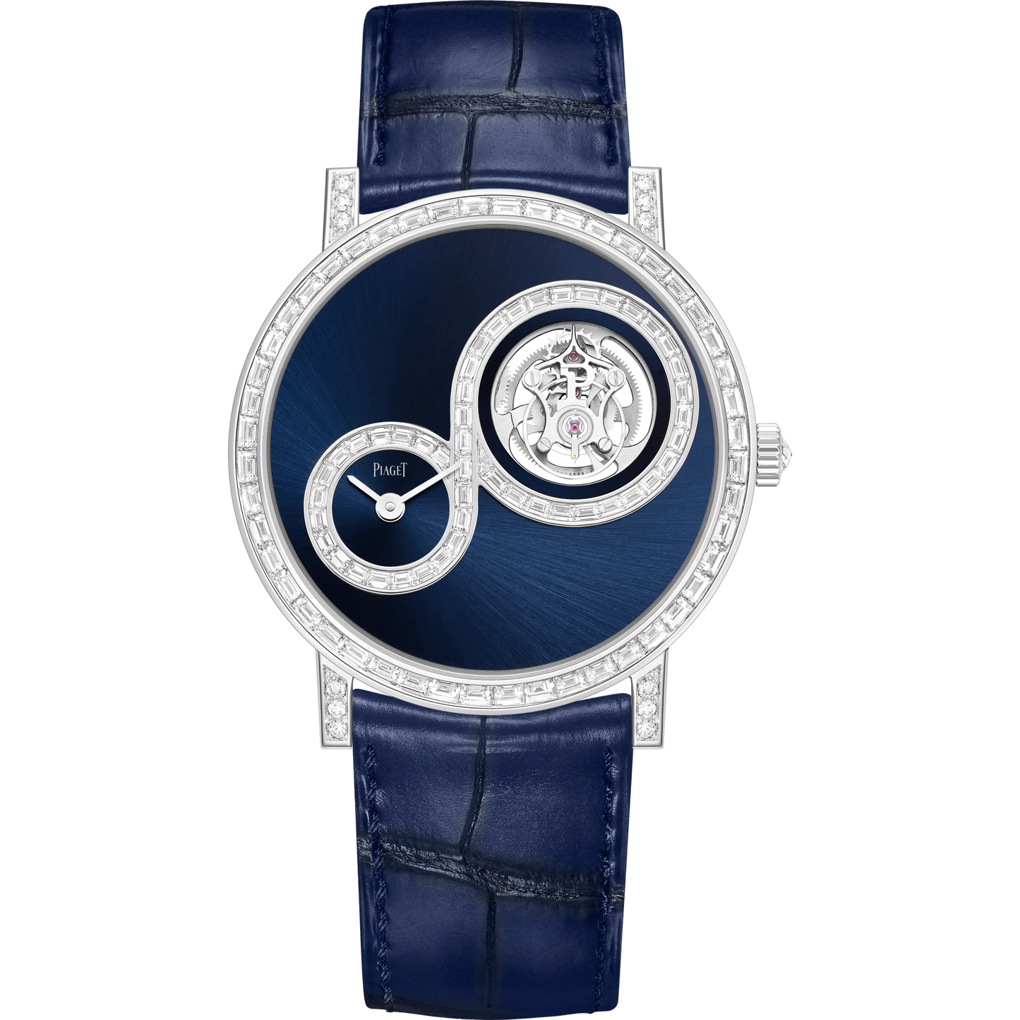 Piaget Altiplano - White Gold 41 MM - Blue Leather Strap - Diamond Bezel - Blue Diamond Dial - G0A45044