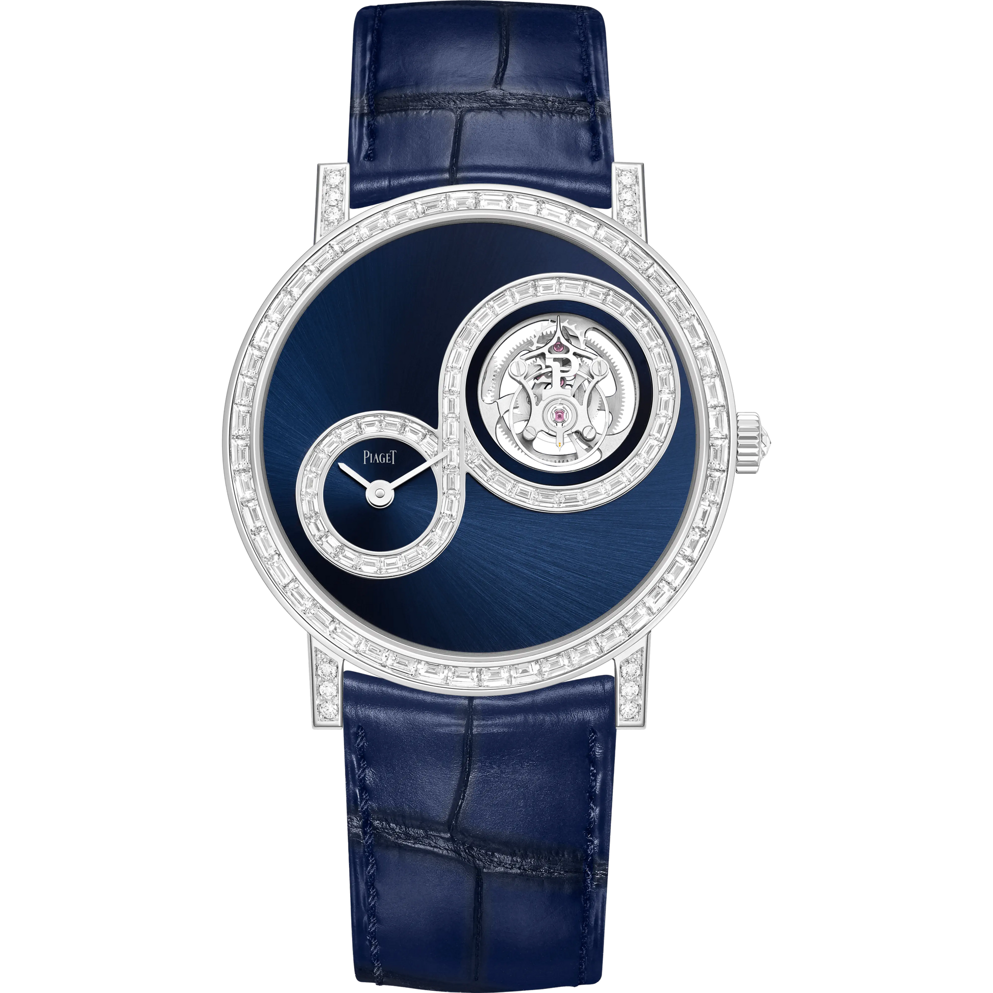 Piaget Altiplano - White Gold 41 MM - Blue Leather Strap - Diamond Bezel - Blue Diamond Dial - G0A45044