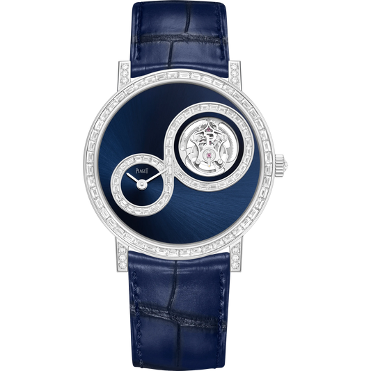 Piaget Altiplano - White Gold 41 MM - Blue Leather Strap - Diamond Bezel - Blue Diamond Dial - G0A45044