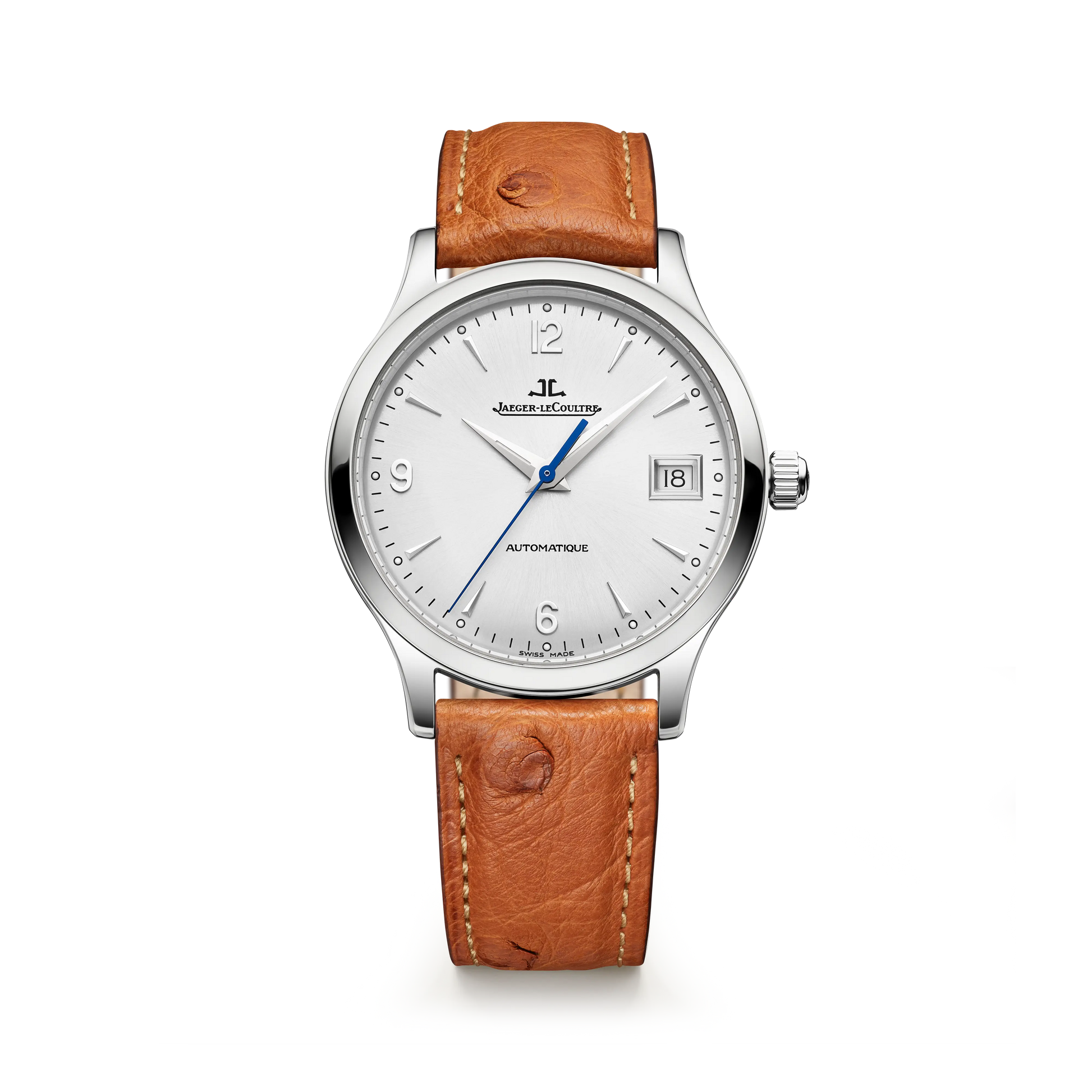JLC - Master Control Classic - Limited Edition - 36 MM - Stainless Steel - Silvered-Gray Dial - Ostrich Leather Strap - Q4008520