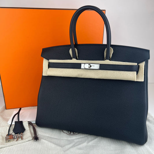 Hermès Birkin 35 - Black Togo Leather - Palladium Hardware - B35BTPHW