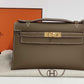 Hermès Kelly Pochette - Etoupe - Swift - Gold Hardware - KPESGHW