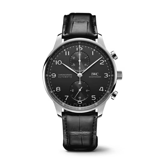 IWC Portugieser Chronograph - Stainless Steel - 41 MM - Black Dial - IW371609  nyc watcher nyc watches