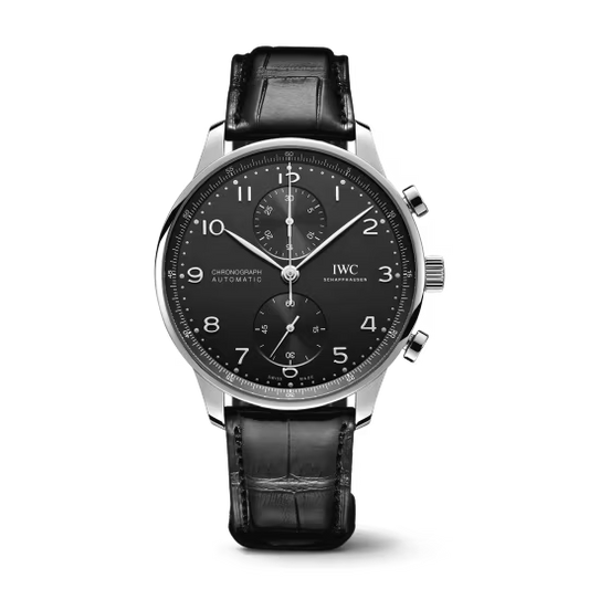 IWC Portugieser Chronograph - Stainless Steel - 41 MM - Black Dial - IW371609  nyc watcher nyc watches